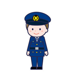 警察官／ななめ／男性 09