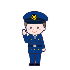 Fototapeta premium 警察官／ななめ／男性 14