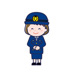 警察官／ななめ／女性 01