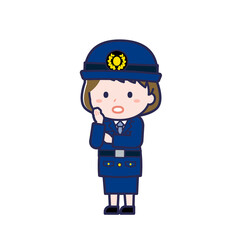 警察官／ななめ／女性 20