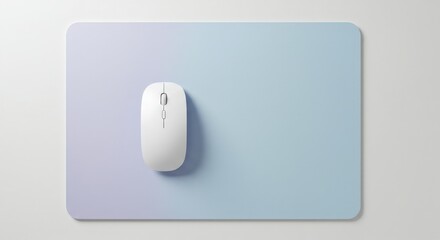 White computer mouse on gradient mousepad