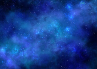 幻想的な光る薄い青のキラキラした星空テクスチャ背景