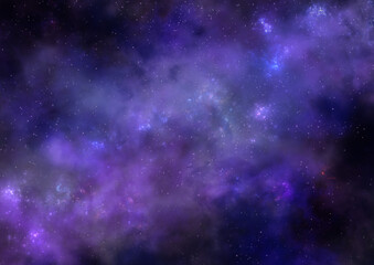 幻想的な光る紫のキラキラした星空テクスチャ背景