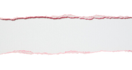 Pieces of torn or cut white cardboard isolated design element on transparent background.