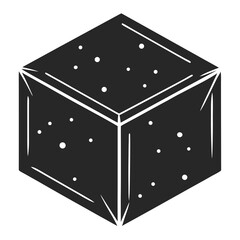 Tofu vector silhouette illustration isolated on white background