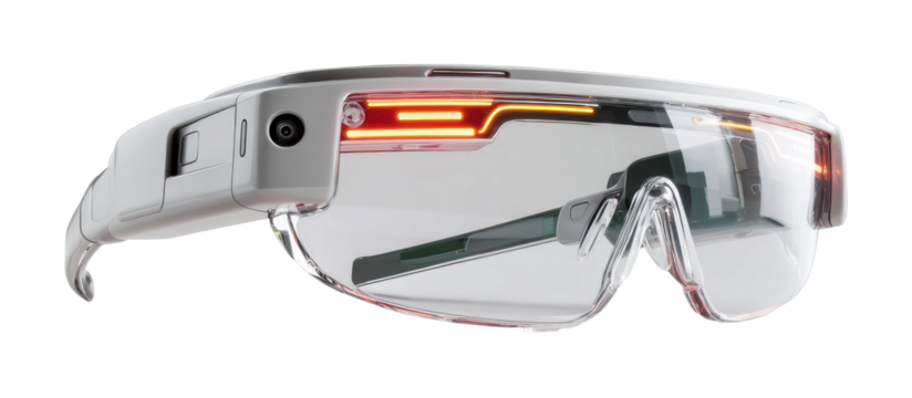 Innovative smart glasses technology hub product showcase modern environment futuristic concept cut out png