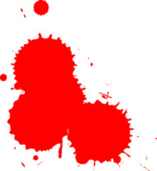 red watercolor brush drop splatter splash grunge graphic element