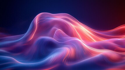 Obraz premium Abstract glowing wave formations