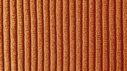 Close-up texture of orange corduroy fabric showing vertical ribs.