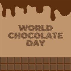 world chocolate day card background vector design template