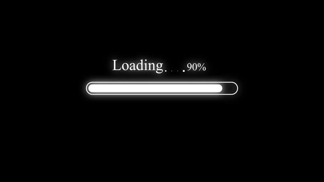 Tech system loading and processing bar animation concept ,color loading bar animation