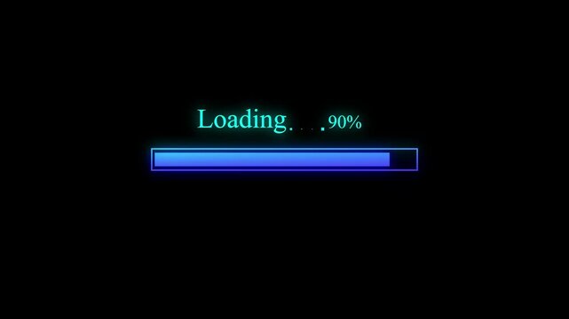 Tech system loading and processing bar animation concept ,color loading bar animation