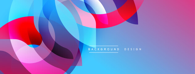 Abstract flowing shapes, vibrant colors blend. Modern design, gradient effect creates dynamic visual experience. Background suggests movement, energy.