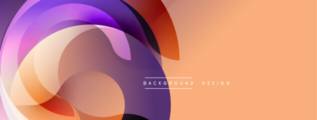 Abstract flowing shapes, vibrant colors, peach background. Modern design element, dynamic composition, smooth gradients.