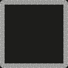 Fototapeta premium Black frame shape. Vector square border. Bold outlined figure. Text box element.