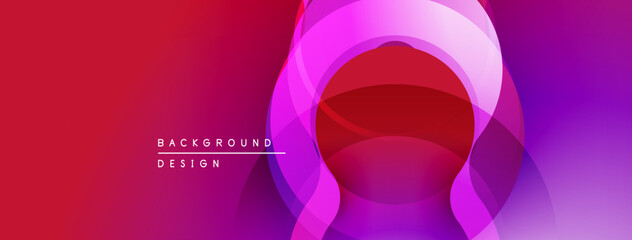 Abstract gradient background. Overlapping circles create dynamic visual effect. Modern design suitable for digital projects.