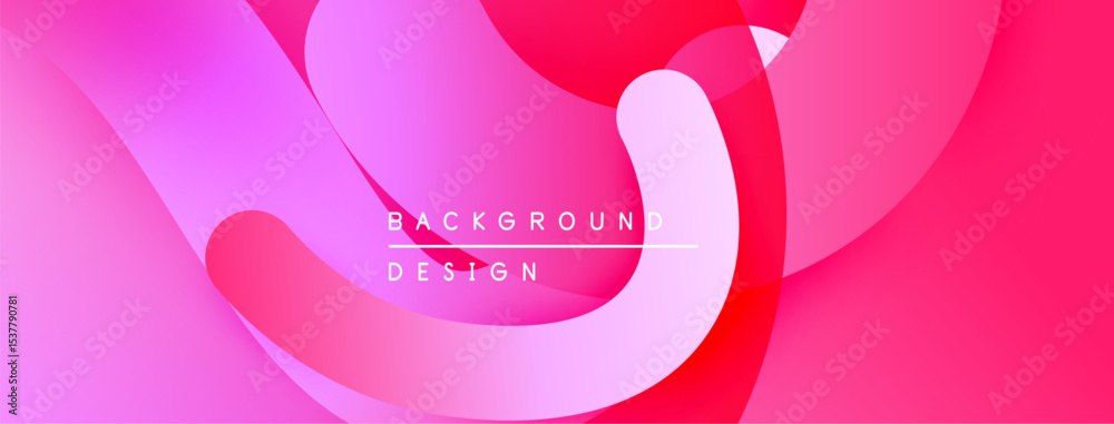 Aufkleber Abstract pink background. Overlapping shapes create dynamic visual effect. Modern design elements present smooth gradients.