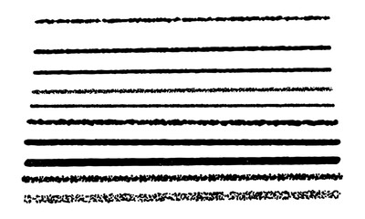 Obraz premium Grunge Ink Brush Stroke Line Set – Hand Drawn Textured Borders Pack