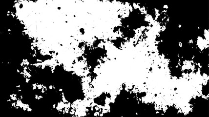 Grunge Ink Splatter Texture Background, High Contrast Black and White Abstract Overlay