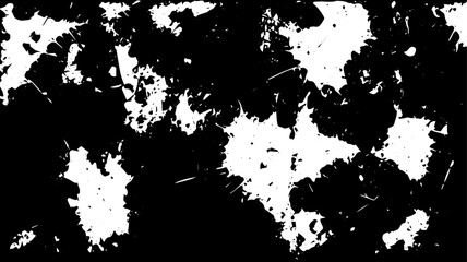 Grunge Ink Splatter Texture in Black and White with Distressed Abstract Design