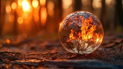 Forest sunset sphere