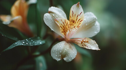 Dew-Kissed Alstroemeria: Botanical Beauty