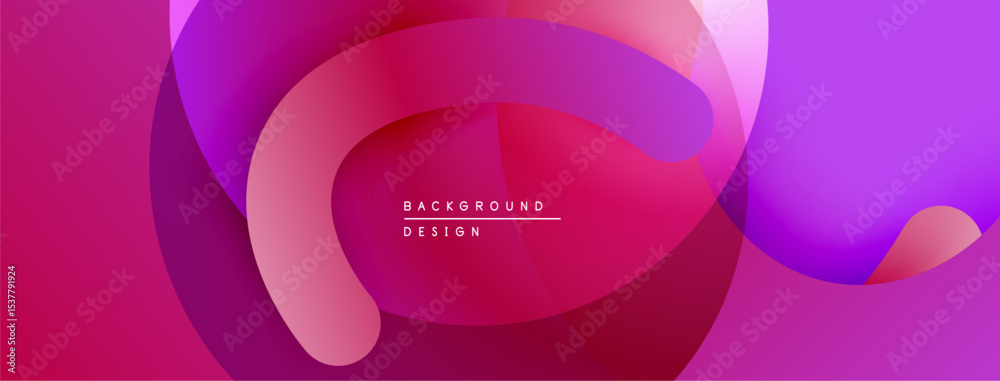Poster abstract fluid shapes, vibrant magenta hues, smooth gradients create modern design. minimalist compo