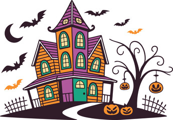 Fototapeta premium Download Halloween Design Illustration. Scary Halloween Artwork for Prints. Creative Halloween Design for Sale. Unique Halloween Theme Illustration