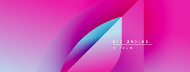 Abstract gradient layers create dynamic visual effect. Pink, purple, blue hues blend smoothly. Text reads background design. Modern, vibrant composition.