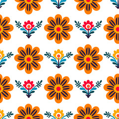 Groovy Flower Seamless Pattern