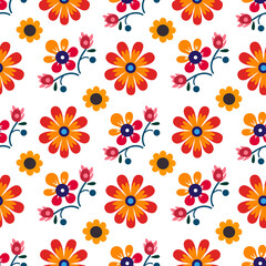 Groovy Flower Seamless Pattern