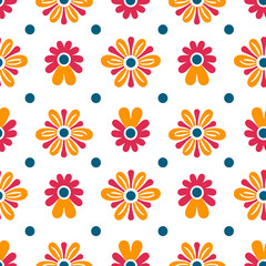 Groovy Flower Seamless Pattern