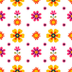 Groovy Flower Seamless Pattern