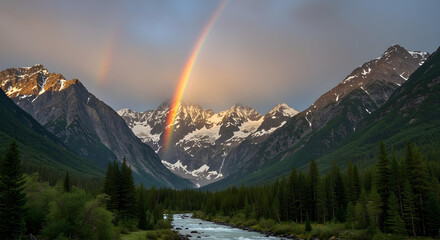 sunrise in the mountains