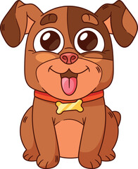 Cute dog pet animal vector illustration