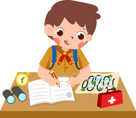 Boy Scout Planning: Map, Compass, First Aid, and Adventure Journal.