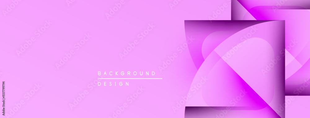 Aufkleber Pink abstract background. Overlapping shapes create dynamic visual effect. Modern design elements present sleek aesthetic.
