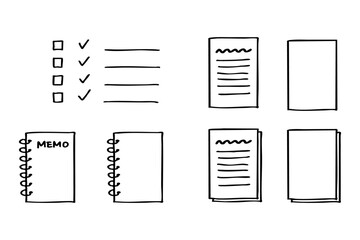 手書きチェックリスト＆メモ素材セット