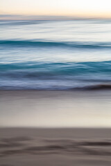 waves on the beach motion blur