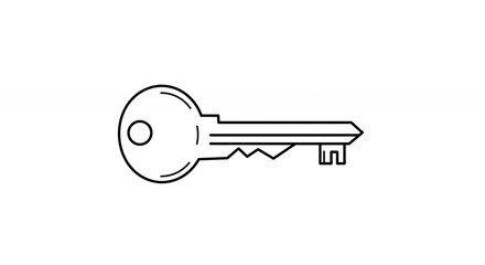 Line drawing key graphic