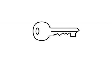 Simple line art key illustration