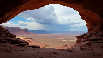 Stunning Canyon View Through Natural Archway