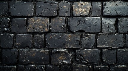 Obraz premium Dark, textured brickwork background