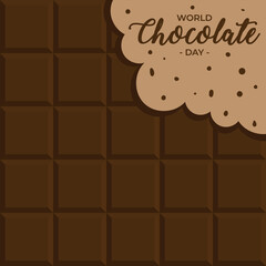 world chocolate day card background vector design template