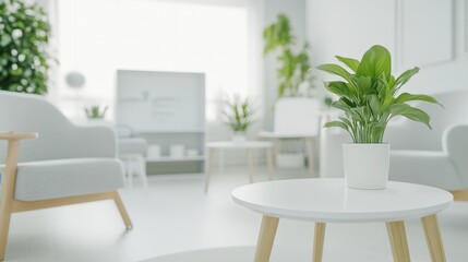 A doctor explaining the importance of the lymphatic system in a clean medical office. Featuring clarity and wellness