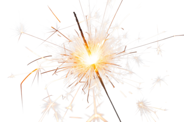 Celebrating With Sparklers Glowing In The Dark Of Night