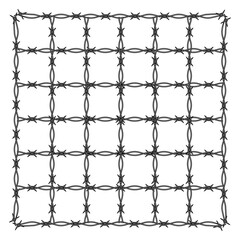 Thin line grid. Minimal square mesh. Vector layout structure. Geometric background symbol.