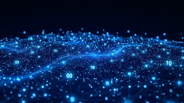 Futuristic digital technology background. Big data visualization. 3D rendering