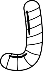 J letter font sweet lollipop