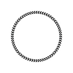 Chevron circle arrow icon. Round arrow frame. Vector isolated on white. Vector Illustration . 